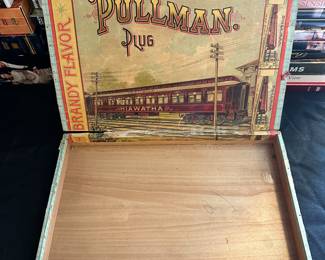 P162 - $100. Pullman Plug Brandy Flavor Vintage Cigar Box. Excellent Antique Condition. 1895. 