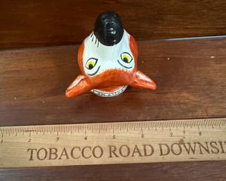 P110 - $40. Staffordshire Tally Ho Stirrup Cup. Fox Hunting Equestrian. 