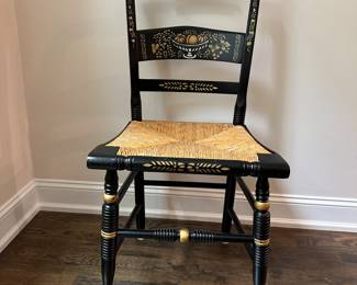 P9 - $75. Nichols - Stone Authentic Hitchcock Single Chair. Stenciling is in great condition. 