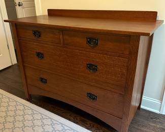 P2 - $1250. Stickley (Harvey Ellis) 4 Drawer Dresser. Measures 48" wide x 20" deep  x 33" tall. Excellent Condition. Solid wood construction. 
