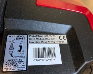 P184 - $500. Scout Scooter Mobility Chair with BRAND NEW BATTERY! Model - SFScout3. Chair is very lightly used. Works perfectly!