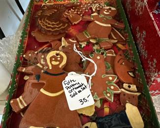 P194 - $35 Set of Foltz Pottery Ornaments. 