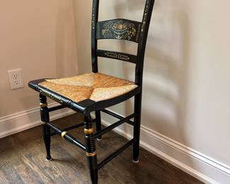 P9 - $75. Nichols - Stone Authentic Hitchcock Single Chair. Stenciling is in great condition. 