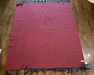 P26 - $40. MacKenzie-Childs Chevron Throw. Measures 60" x 53". Acrylic. No issues noted. 