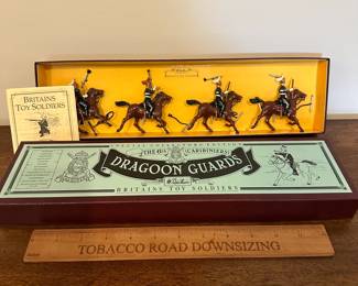 P92 - $25. W Britain The 6th Caribiniers Dragoon Guards. Britains Toy Soliders. 