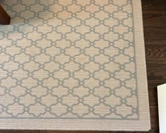 P3 - $400. Ethan Allen Chapman II area rug. Measures 8' x 11'2". Has been used under a bed in guest bedroom. Appears to be in excellent condition.  "Headwind" color pattern. 