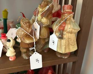 P174 - Left to Right. $15, $18, $18 Vintage Christmas Candles