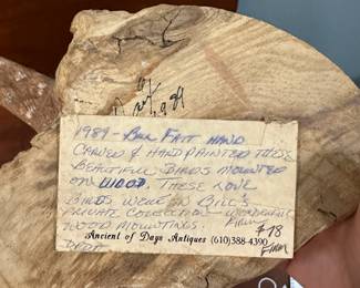 P116 - $30. Bill Faix Carved Wooden Bird. 