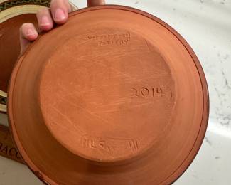 P138 - $40. Set of 2 Westmoore Pottery Plates - 2014