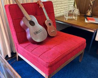 Vintage Lindell DeLuxe ukulele, and a vintage Lindell child's guitar?