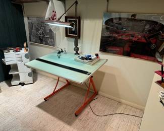 Drafting table is 42x30x29"