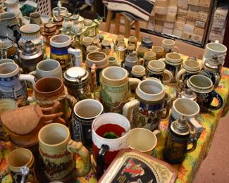 German, Brazil and others Steins And mugs. 