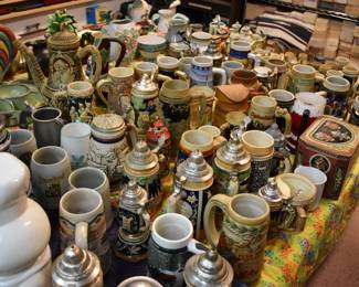 German, Brazil and others Steins And mugs. 