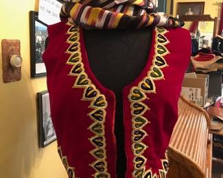Uzbek vest and scarf