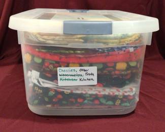 Assorted Food Kitchen Fabrics