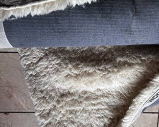 White shag rug