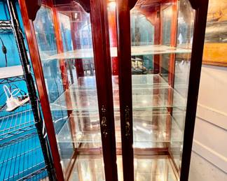 Lighted Glass Armoire