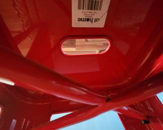 Red Metal Breakfast/Bar Stools (LIKE NEW)