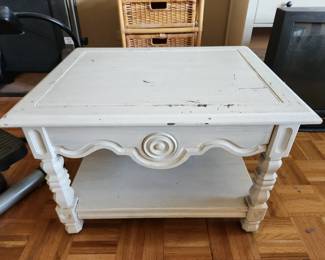 Shabby Chic White Solid Wood Table