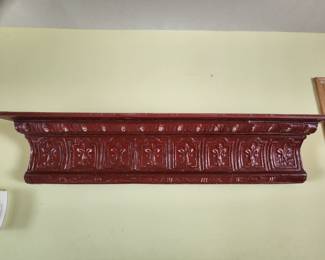 Vintage Metal Shelf with Fleur De Lís