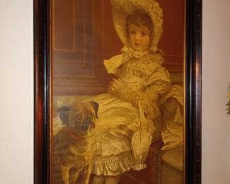 Victorian Girl with Dog