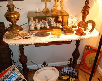 Side Table with Lots of Smalls