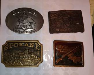 Lots of Belt Buckles : Colt, Coca Cola, Spokane Washington, Budweiser