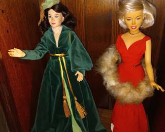 Scarlet O'Hara and Marilyn Monroe Dolls