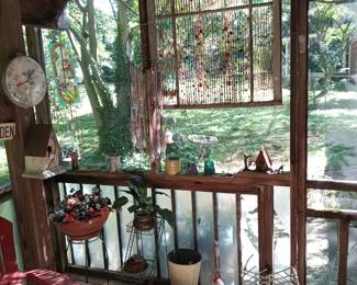 Porch Items, Including Beaded Art