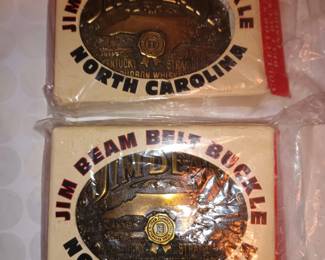 North Carolina Jim Beam Belt Buckles