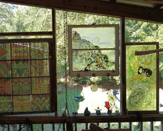 Another Beaded Window Art, Plus some Painted Windows