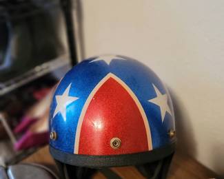 Vintage 1966 Stars & Bars Motorcycle Helmet