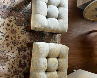Set of 2 ottomans (reupholstered) 