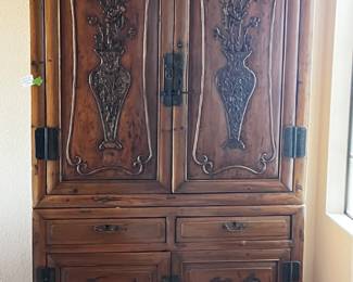 Vintage hand carved Chinese cabinet