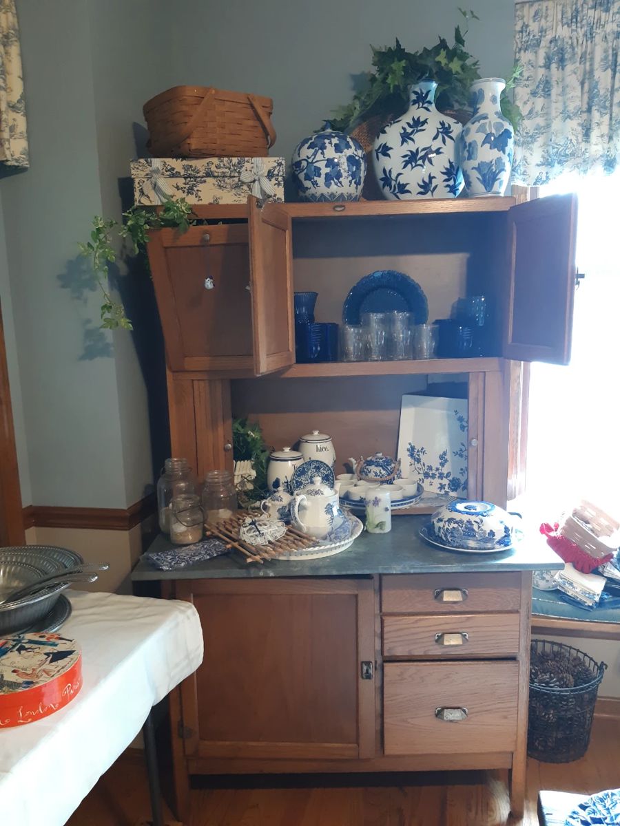 Hoosier cabinet, Kitchen dine-in area.