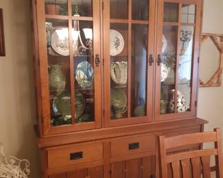 Mission style dining furniture. 