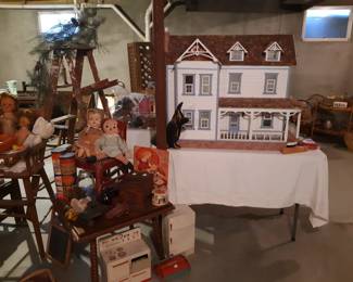 Looking straight ahead from the foot of the basement stairs.