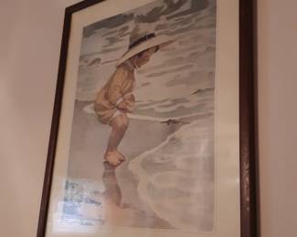 Picture hanging above the king sized bed in the middle bedroom.