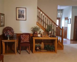 The front door can be seen to the right.  