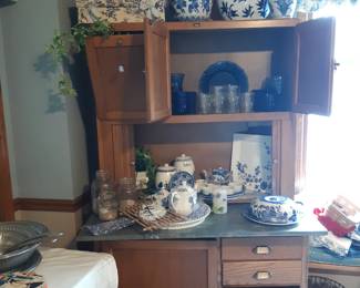 Hoosier cabinet, Kitchen dine-in area.