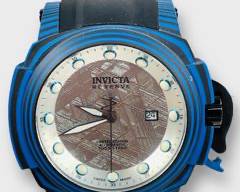 Invicta Man of War Blue & Black Carbon Fiber Meteorite Dial Automatic Wristwatch Limited Edition 113/500 Model No. 23562
