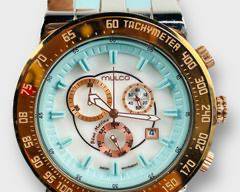 Mulco Blue Marine Baby Blue Quartz Chronograph Sports Watch Ref. MW5-93503-093
