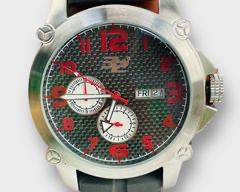 32 Degrees Black Carbon Fiber Automatic Chronograph Sports Watch Ref. 32931-206
