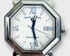 Swiss Legend White Curtain Dial Automatic Octagonal Dress Watch
