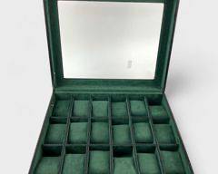 Wolf Designs Faux Carbon Fiber 18 Slot Watch Box
