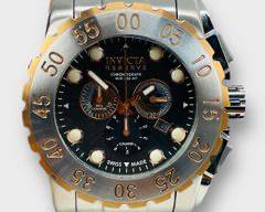 Invicta Reserve Diver Black Guilloche Chronograph Quartz Divers Watch Model No. 11024
