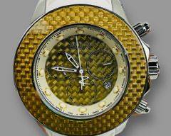Invicta Reserve Lotus Yellow Carbon Fiber Quartz Chronograph Sports Watch Model No. 22144
