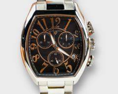 Swiss Legend Charcoal Mother of Pearl Quartz Chronograph Dress Watch
