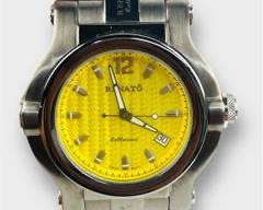 Renato Beast Collection Yellow Carbon Fiber Automatic Mens Wristwatch
