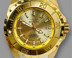 Invicta Pro Diver Gold Sunburst Limited Edition 190/3000 Model No. 23802
